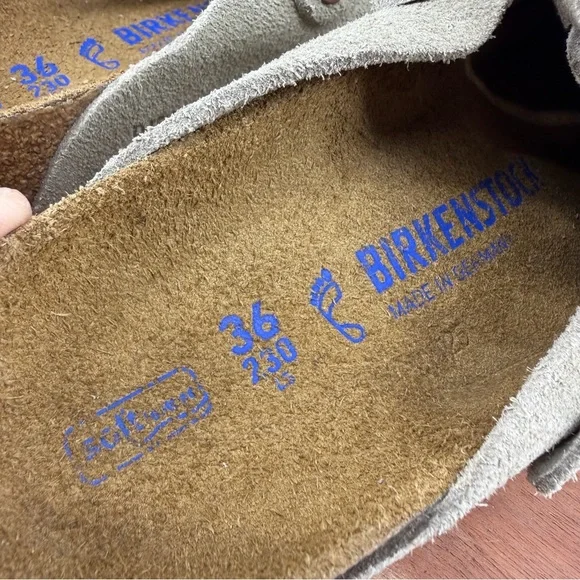 Birkenstock Boston clogs in taupe suede sz 36 US 5 regular width - Picture 5 of 6